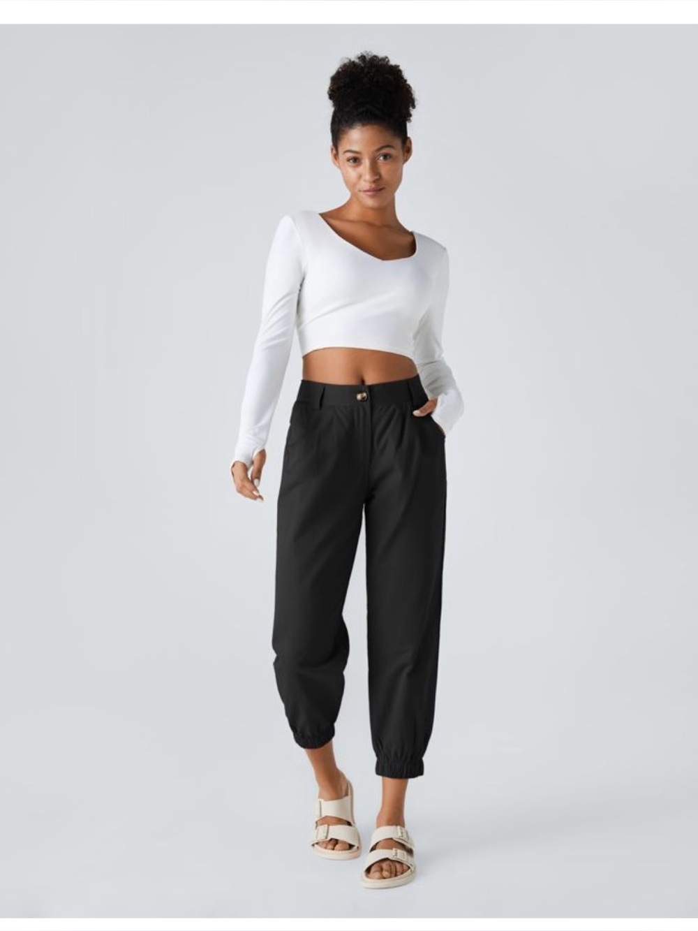 🖤🔥🖤 NWT Halara Mid-Rise Casual Jogger Pants with Pockets Sz. XL Regular